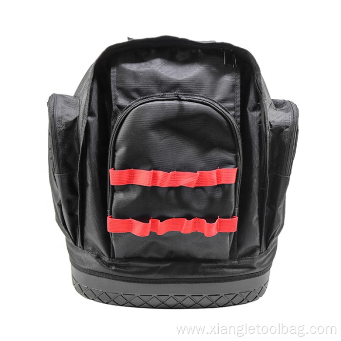 Heavy Duty Tool Backpack Plastic Bottom Capacity Pouch